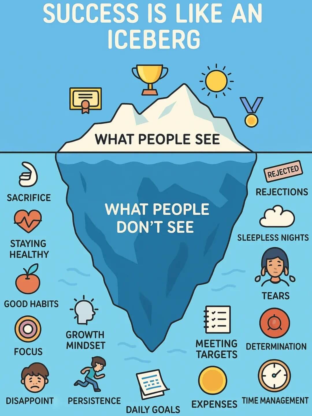 SUCCESSISLIKEANICEBERGWHATPEOP