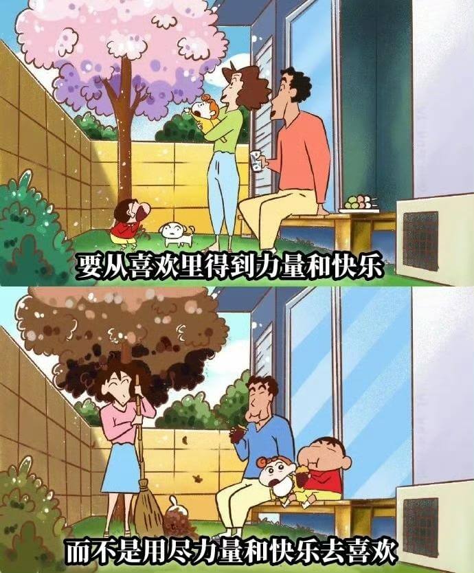 要从喜欢里得到能量和快乐，而不是用尽力量和快乐去喜欢。