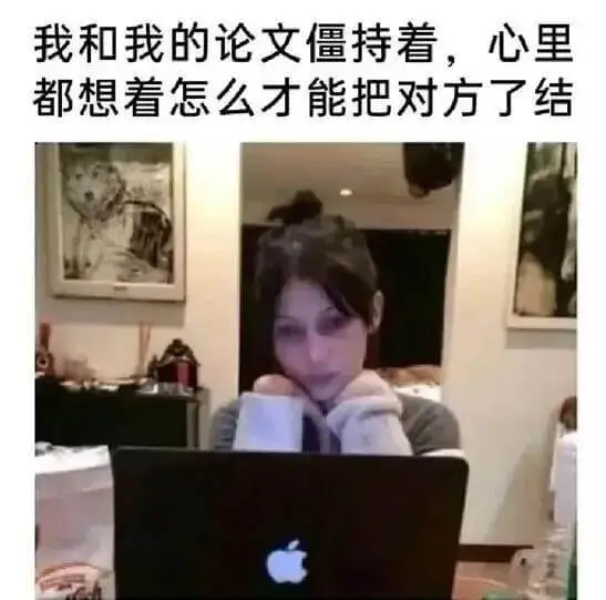 我和我的论文僵持着，心里都想着怎么才能把对方了结