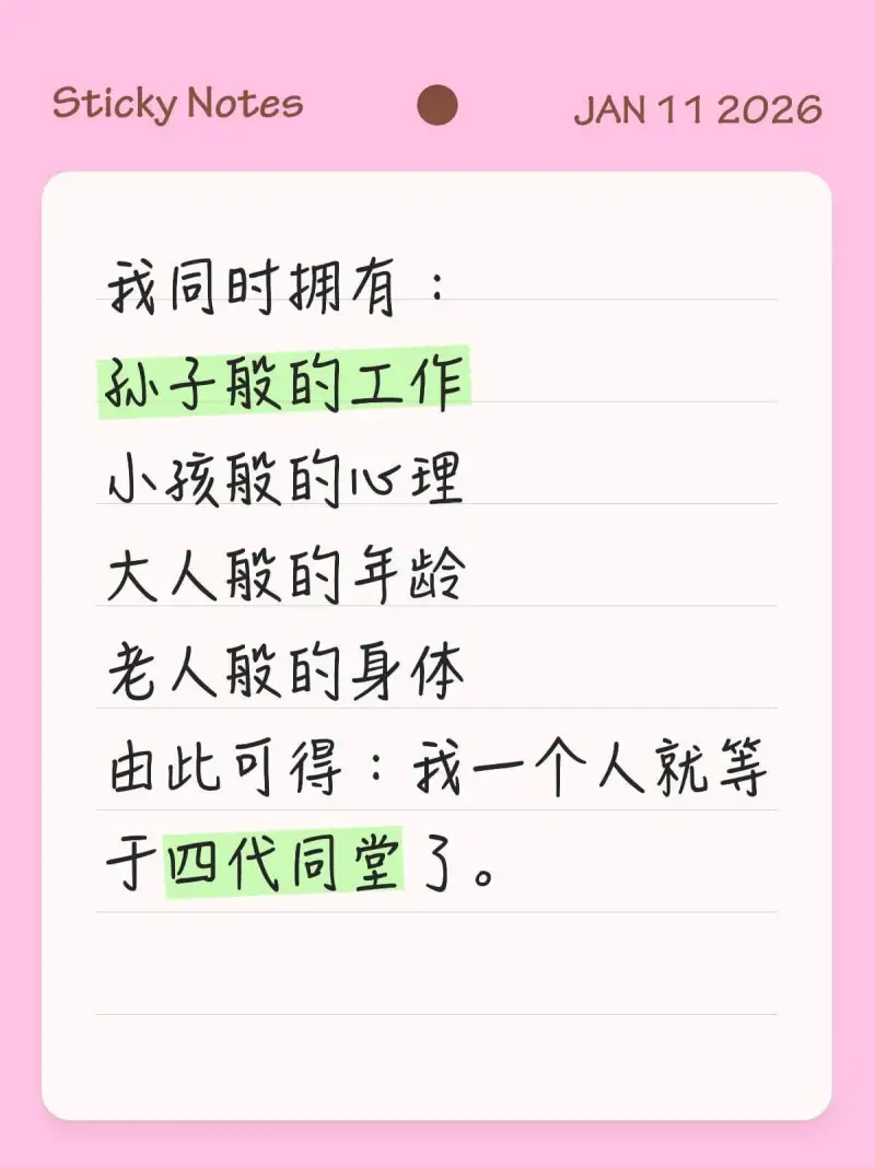 StickyNotesJAN112026我同时拥有：孙子般的