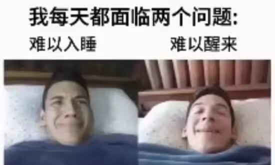 我每天都面临两个问题：难以入睡难以醒来