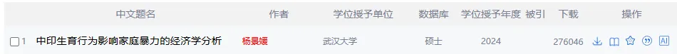 中文题名作者学位授予单位数据库学位授予年度被引下载操作1中印