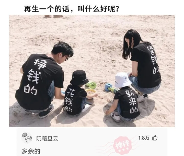 再生一个的话，叫什么好呢?花钱的阮籍旦云1.8万多余的