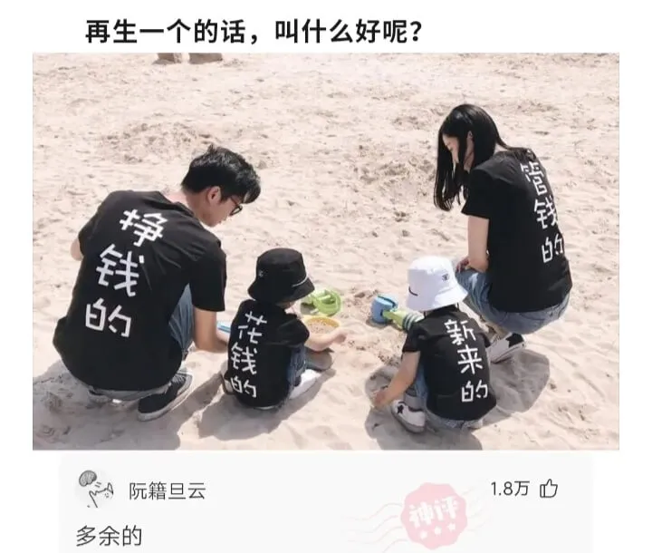 再生一个的话，叫什么好呢?花钱的阮籍旦云1.8万多余的