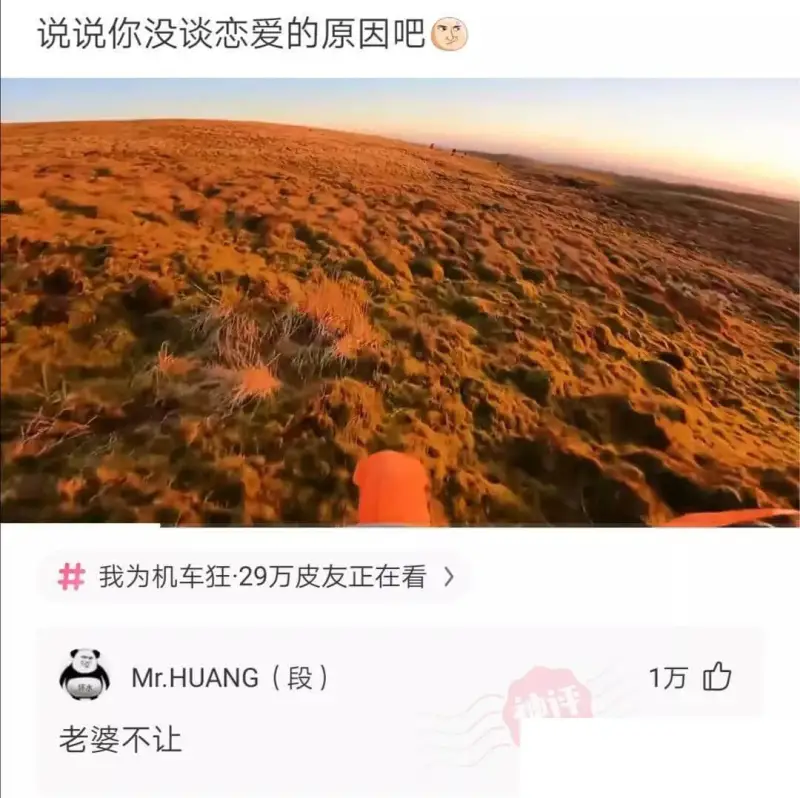 说说你没谈恋爱的原因吧我为机车狂·29万皮友正在看Mr.HU