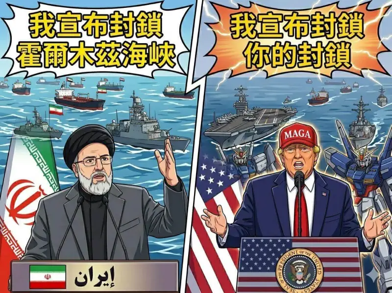 我宣布封锁霍尔木兹海峡你的封锁MAGA