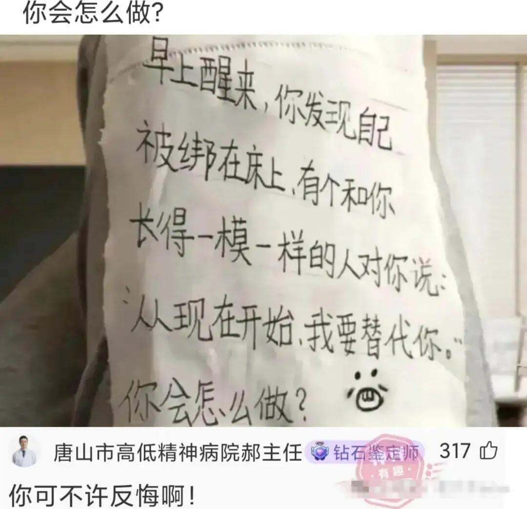 你会怎么做?长得一模一样的人对你说：“从现在开始，我要替代你