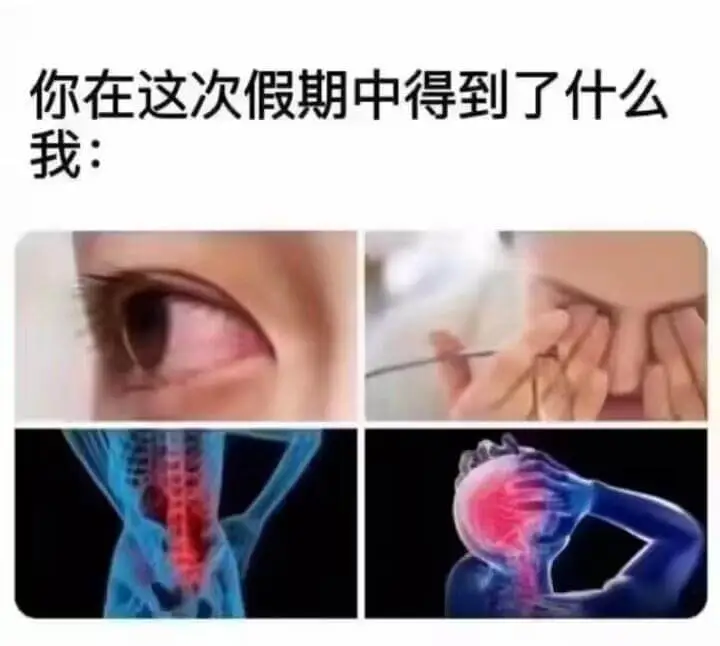 你在这次假期中得到了什么我: