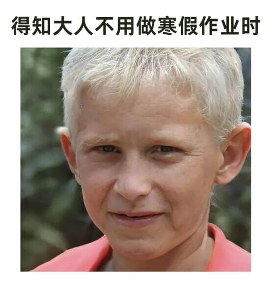 得知大人不用做寒假作业时