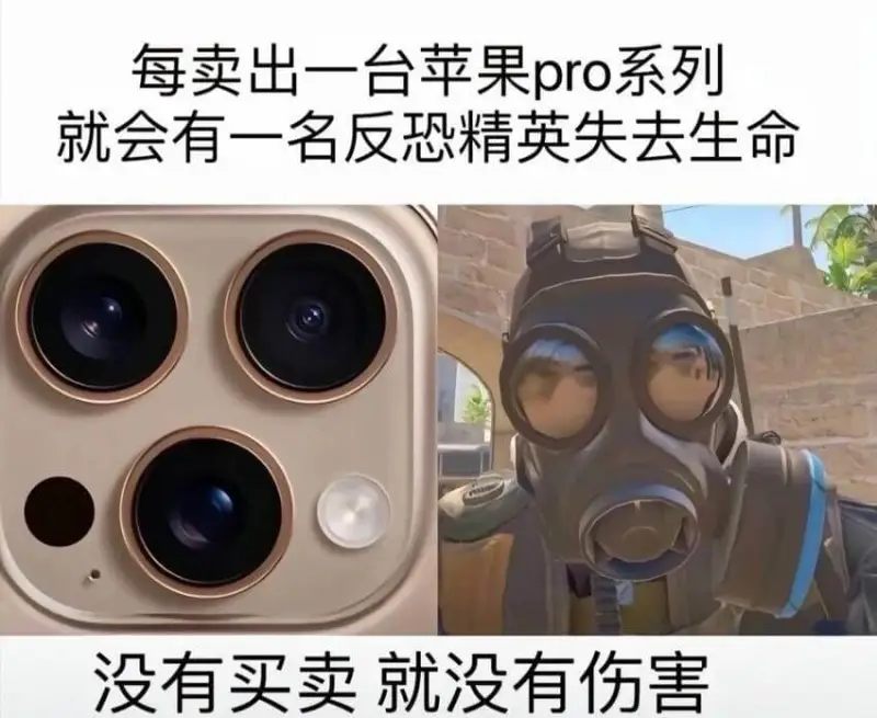 每卖出一台苹果pro系列就会有一名反恐精英失去生命没有买卖就