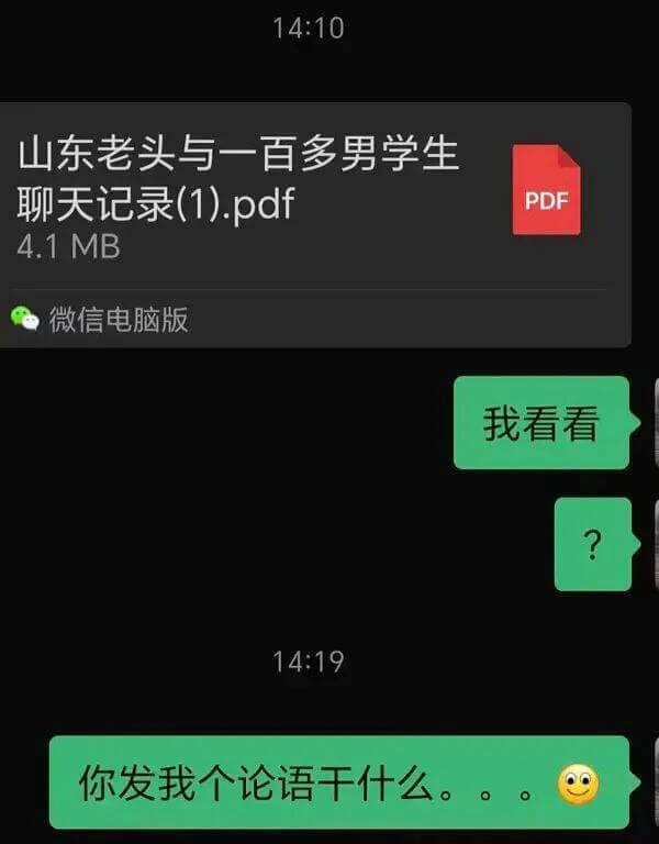 14:10山东老头与一百多男学生聊天记录（1）.pdfPDF