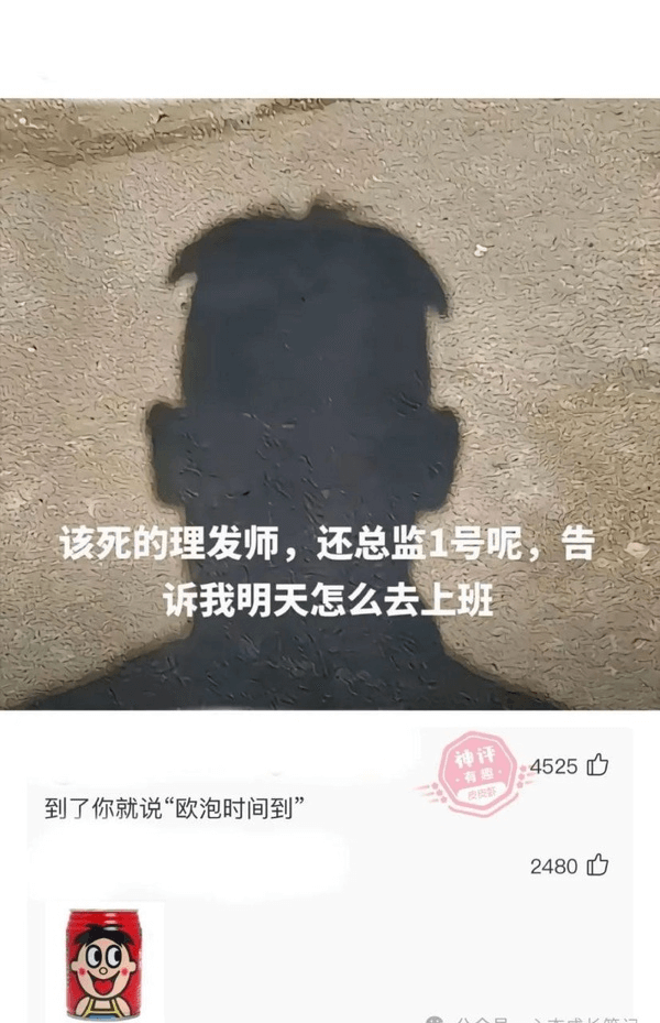 该死的理发师，还总监1号呢，告诉我明天怎么去上班神评：452