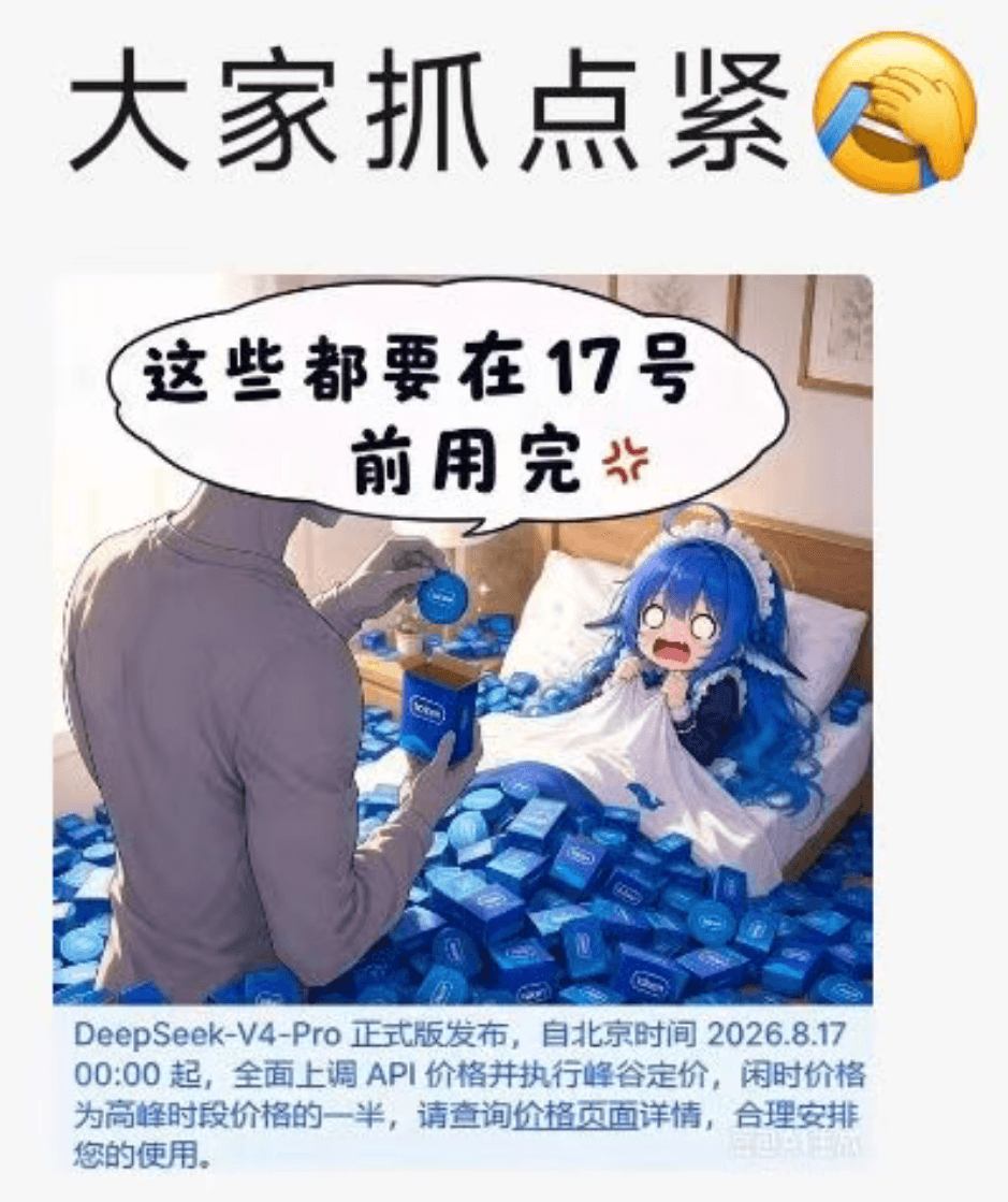大家抓点紧，这些都要在17号前用完。DeepSeek-V4-
