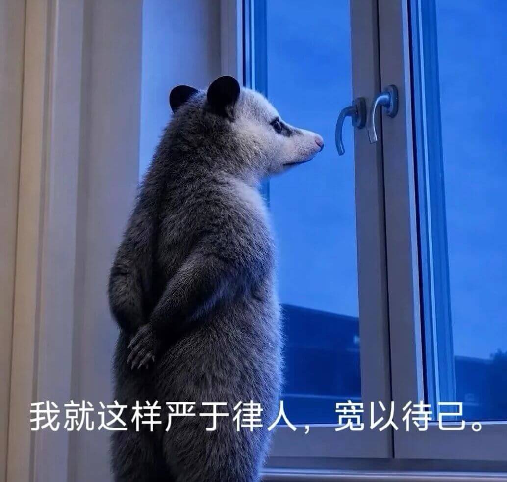 我就这样严于律人，宽以待已。
