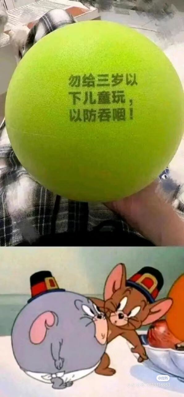 勿给三岁以下儿童玩，以防吞咽!