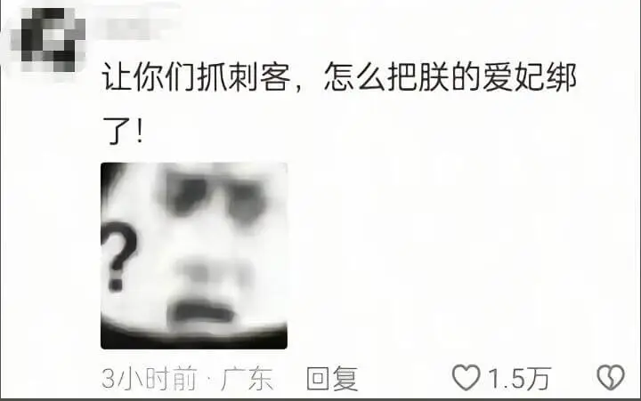 让你们抓刺客,怎么把朕的爱妃绑了!3小时前·广东回复1.5万