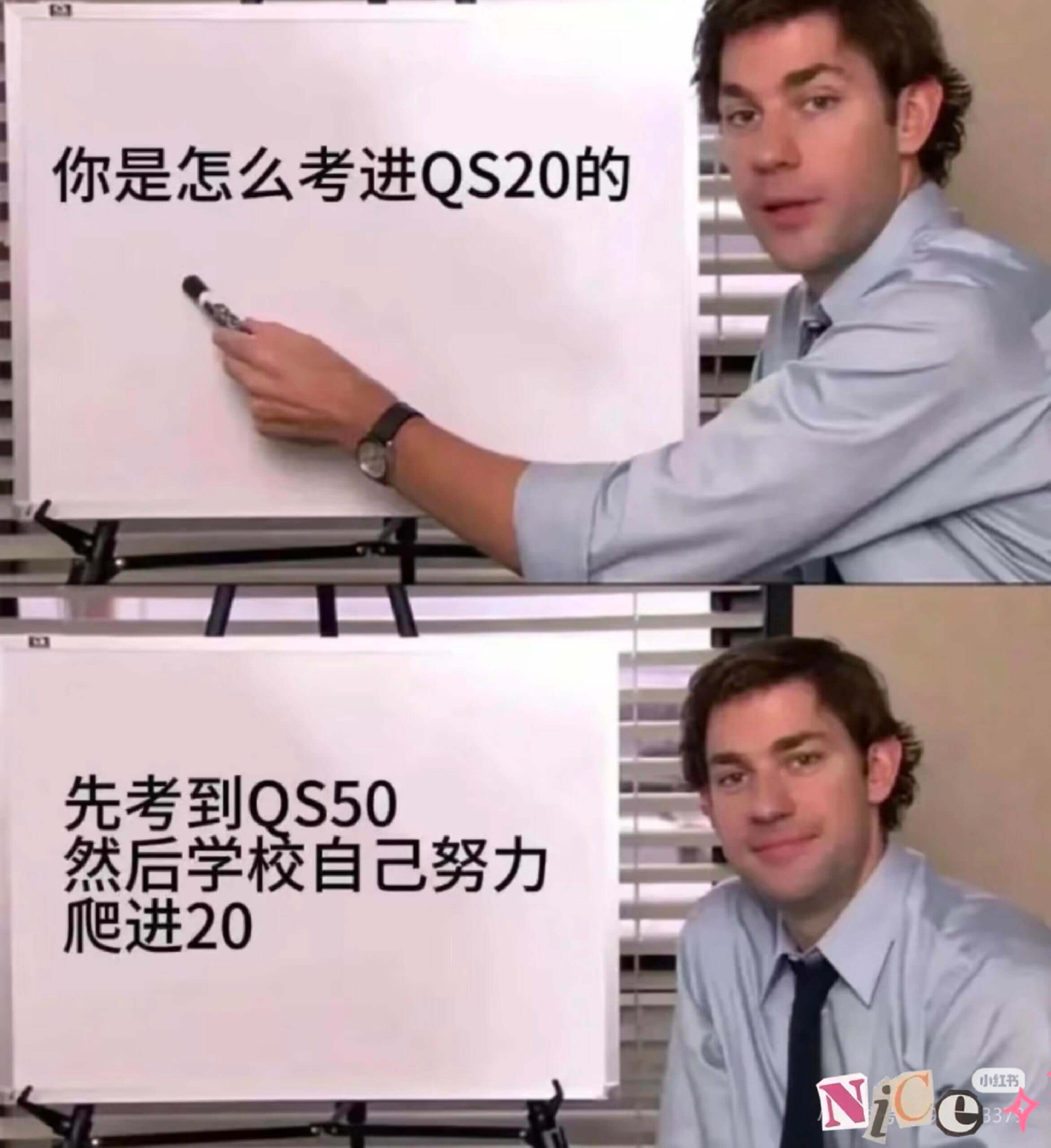 你是怎么考进QS20的先考到QS50然后学校自己努力爬进20