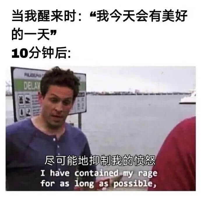 当我醒来时:“我今天会有美好的一天”10分钟后:PUDELA