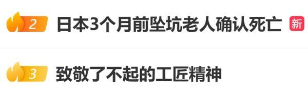 日本3个月前坠坑老人确认死亡致敬了不起的工匠精神