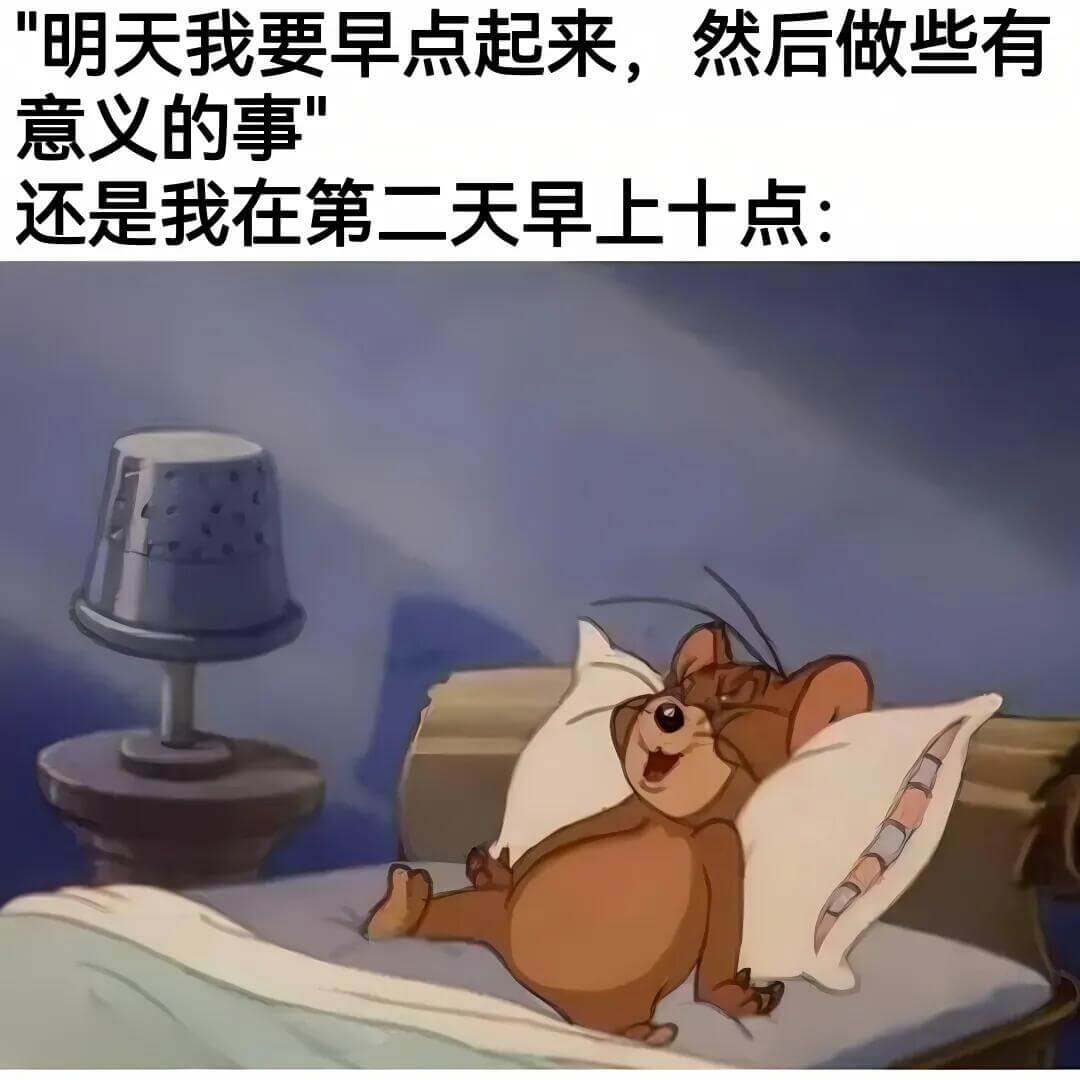 明天我要早点起来，然后做些有意义的事。”还是我在第二天早上十