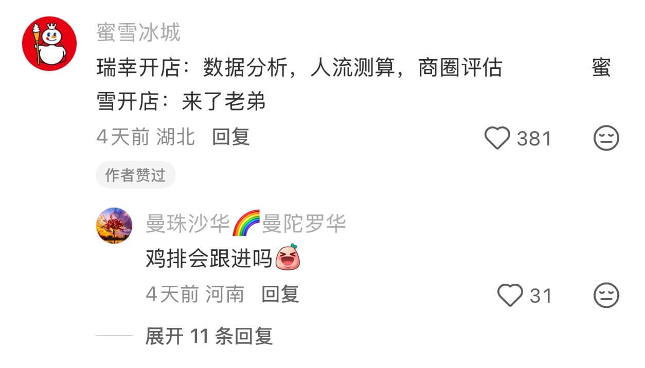 蜜雪冰城瑞幸开店：数据分析，人流测算，商圈评估蜜雪开店：来了