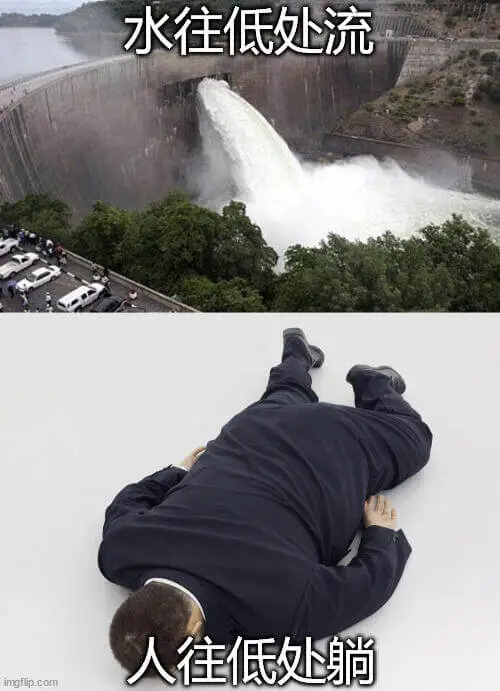 水往低处流人往低处躺imgflip.com