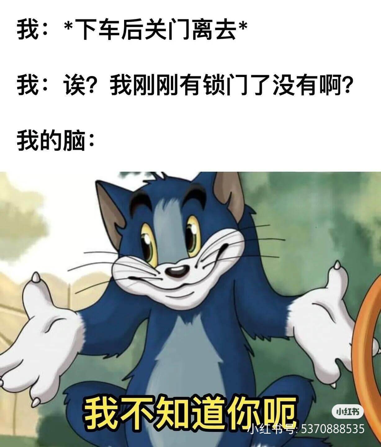 我：*下车后关门离去我：误？我刚刚有锁门了没有啊？我的脑：我