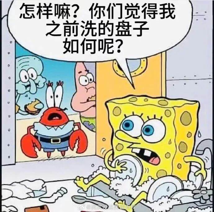 怎样嘛？你们觉得我之前洗的盘子如何呢？