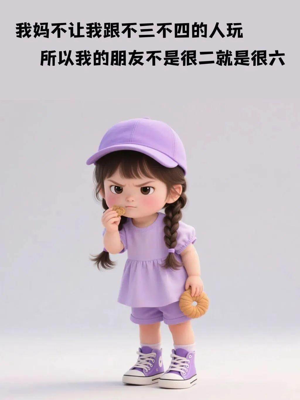 我妈不让我跟不三不四的人玩，所以我的朋友不是很二就是很六。