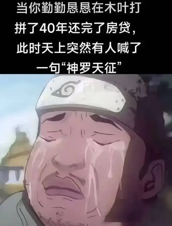当你勤勤愿愿在木叶打拼了40年还完了房贷，此时天上突然有人喊