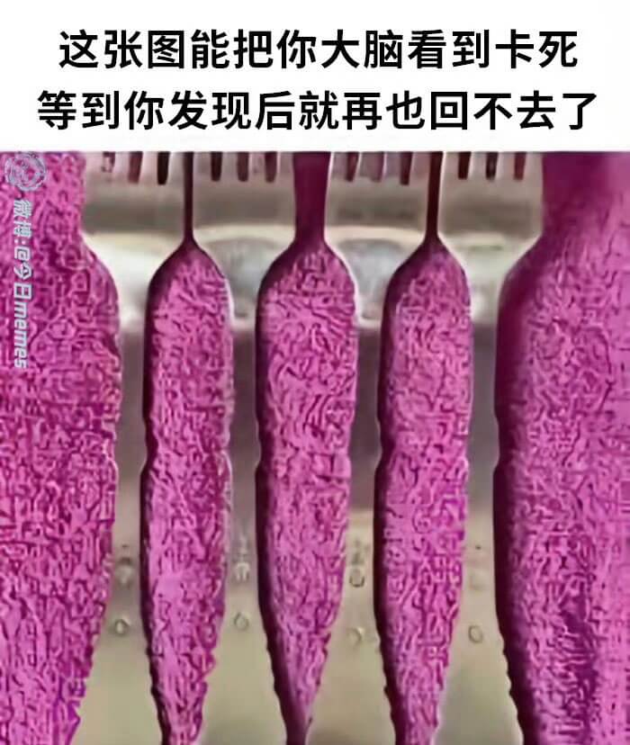 这张图能把你大脑看到卡死，等到你发现后就再也回不去了。微博：