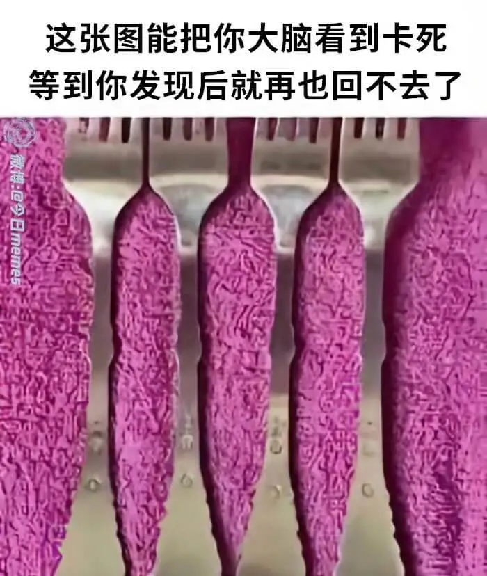 这张图能把你大脑看到卡死，等到你发现后就再也回不去了。微博：