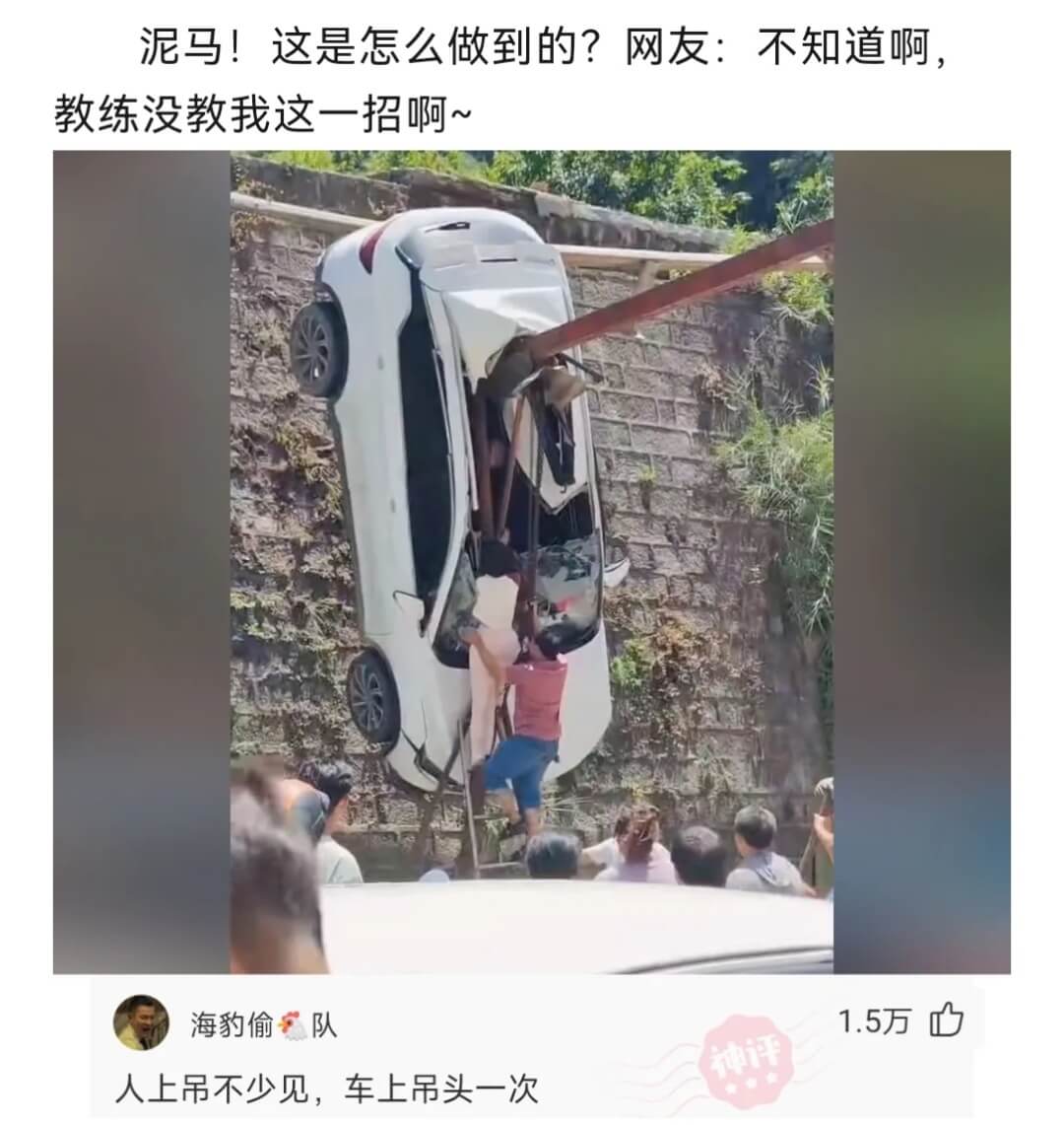 泥马!这是怎么做到的?网友:不知道啊,教练没教我这一招啊~海