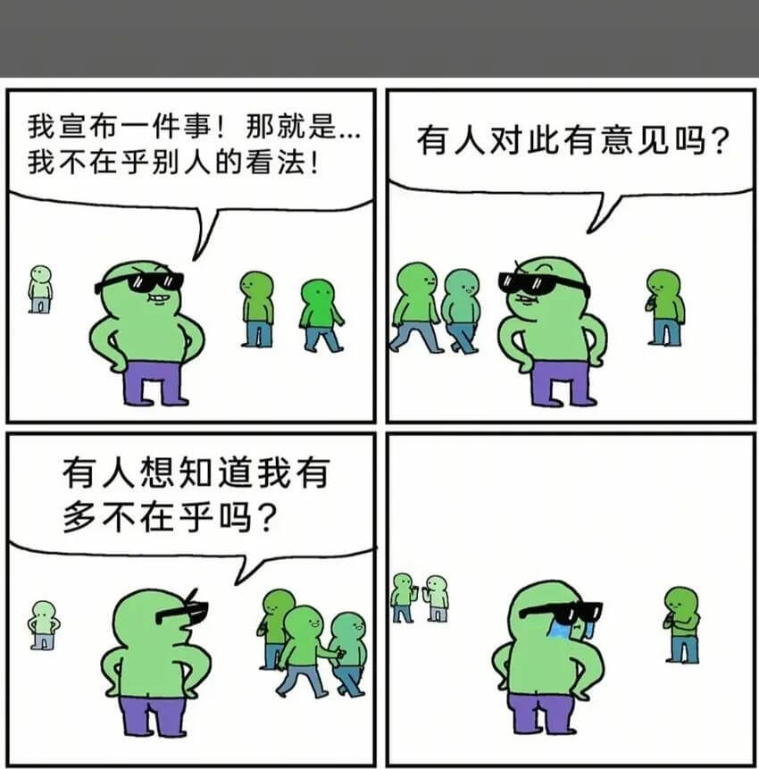 我宣布一件事！那就是有人对此有意见吗？我不在乎别人的看法！有