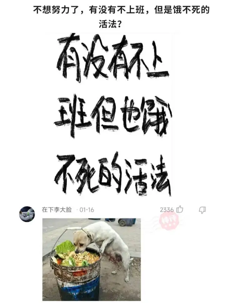 不想努力了，有没有不上班，但是饿不死的活法?有没有不上班但也