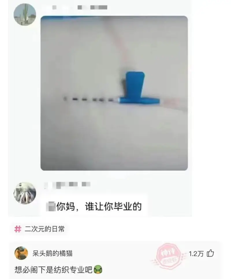 你妈，谁让你毕业的二次元的日常呆头鹅的橘猫想必阁下是纺织专业