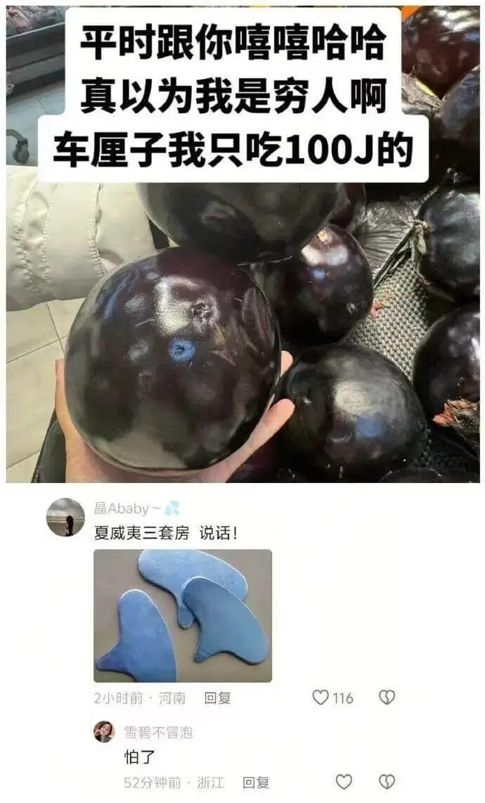 平时跟你嘻嘻哈哈，真以为我是穷人啊？车厘子我只吃100J的！