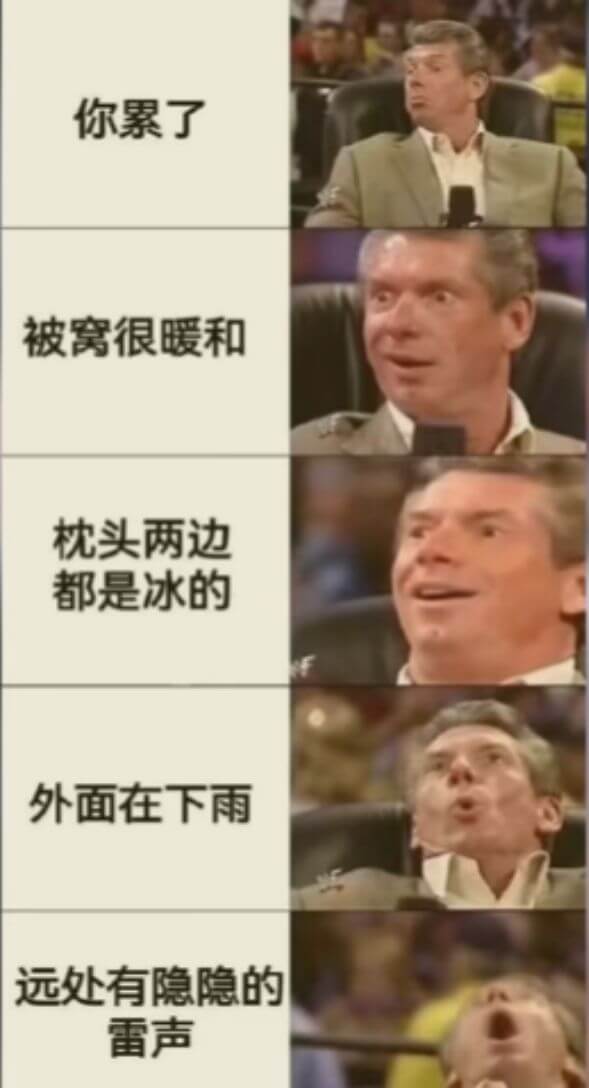 你累了被窝很暖和枕头两边都是冰的外面在下雨远处有隐隐的雷声