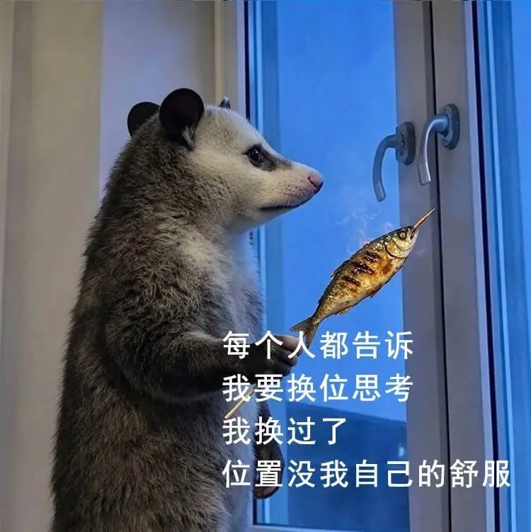 每个人都告诉我要换位思考我换过了位置没我自己的舒服