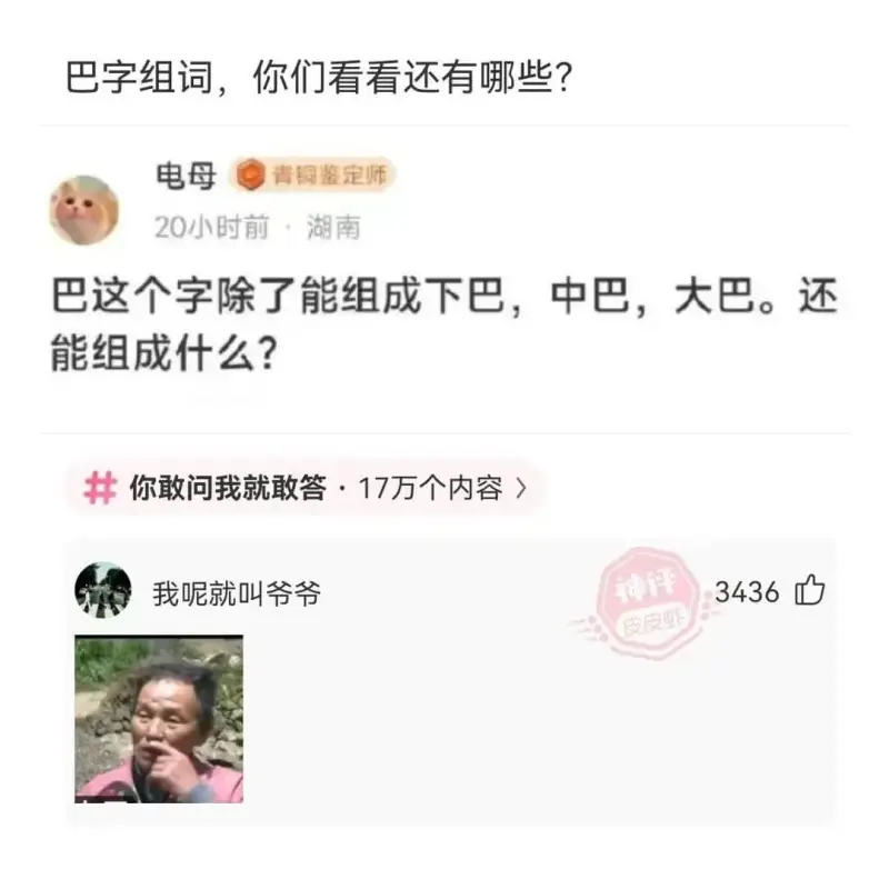 巴字组词，你们看看还有哪些?电母青铜鉴定师20小时前·湖南巴