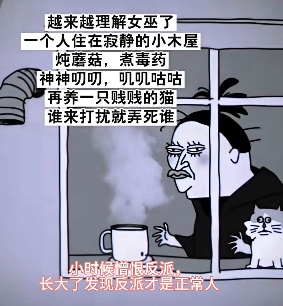 越来越理解女巫了一个人住在寂静的小木屋炖蘑菇，煮毒药神神叻叻