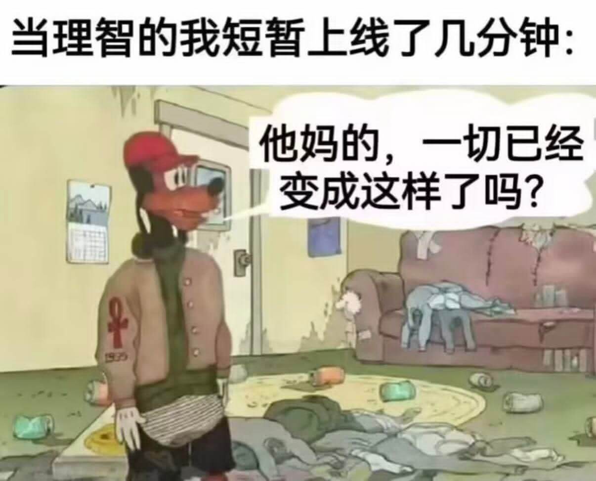 当理智的我短暂上线了几分钟：他妈的，一切已经变成这样了吗？