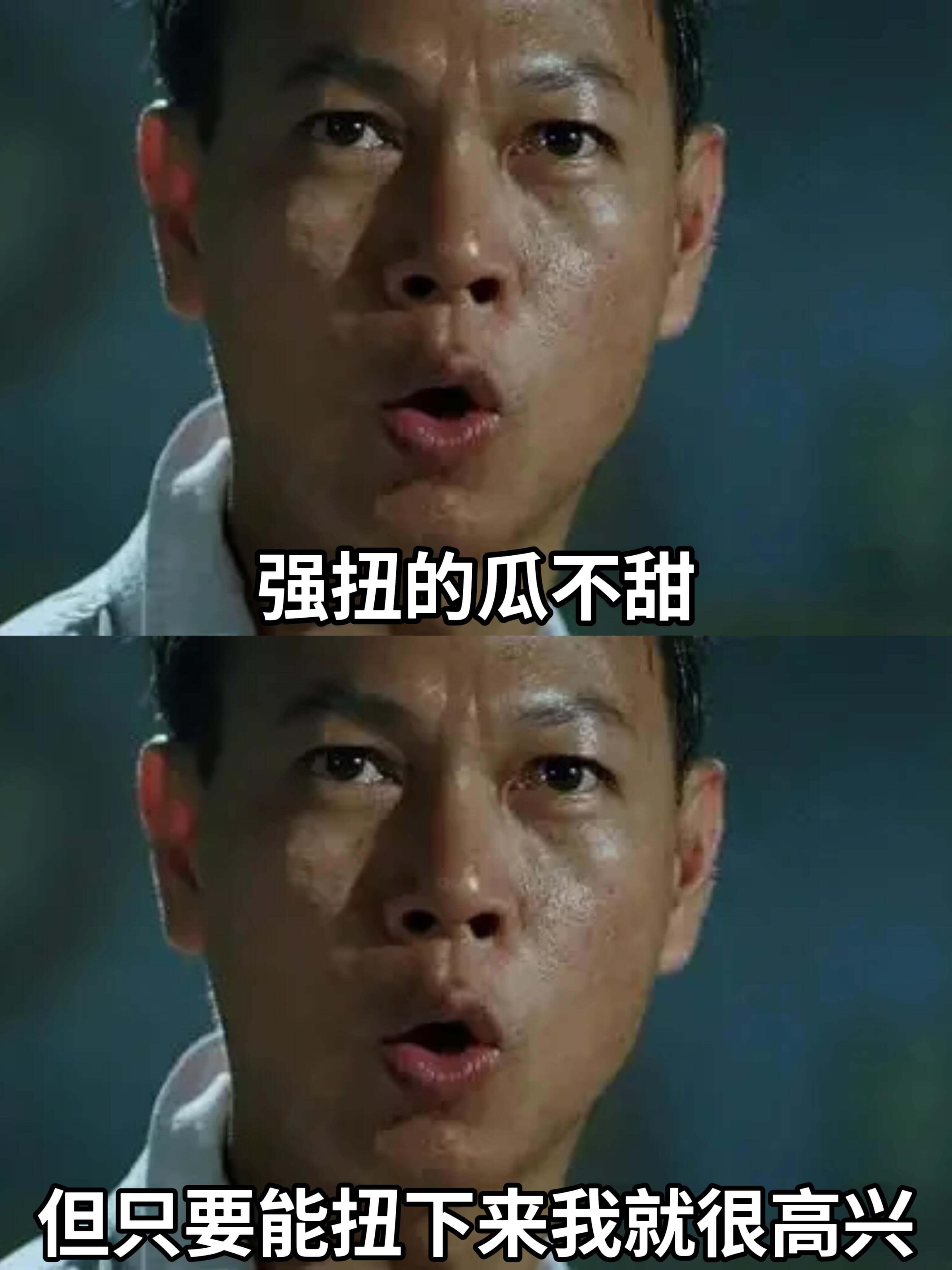 强扭的瓜不甜，但只要能扭下来我就很高兴。