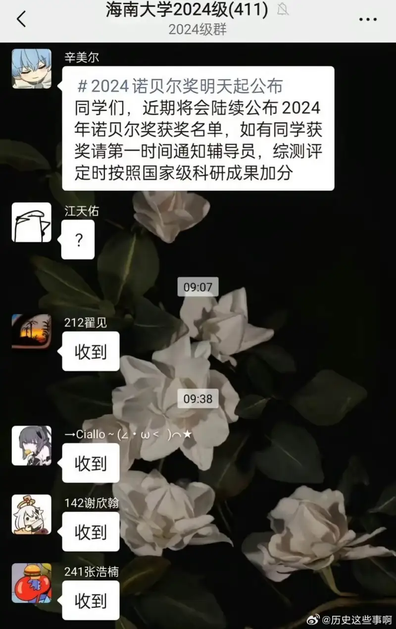 海南大学2024级（411）2024级群辛美尔2024诺贝尔