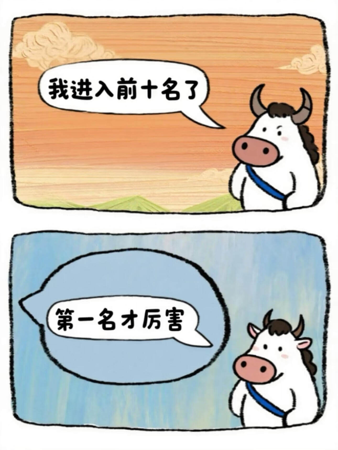 我进入前十名了第一名才厉害