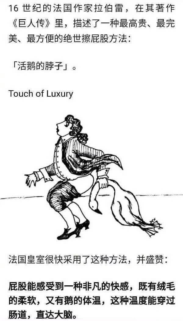 16世纪的法国作家拉伯雷，在其著作《巨人传》里，描述了一种最