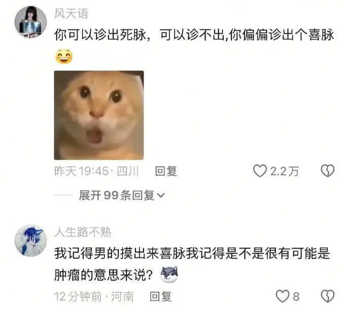 风天语你可以诊出死脉，可以诊不出，你偏偏诊出个喜脉昨天19: