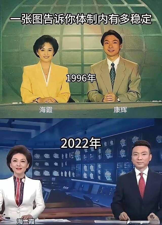 一张图告你体制内有多稳定1996年海霞2022年康辉