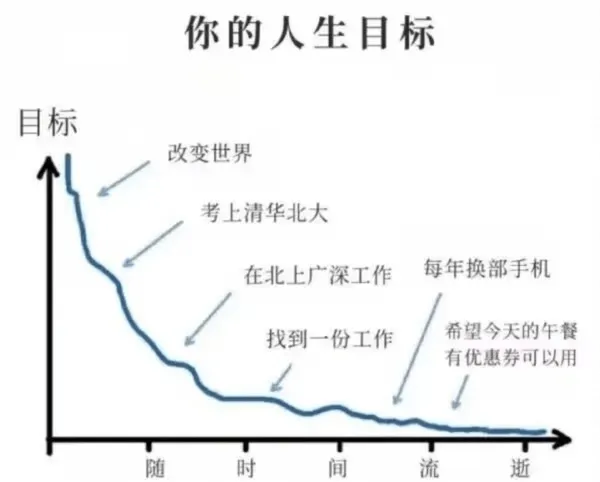 你的人生目标改变世界考上清华北大在北上广深工作每年换部手机找