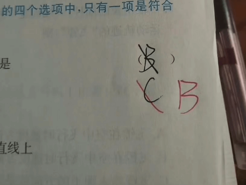 的四个选项中，只有一项是符合是直线上